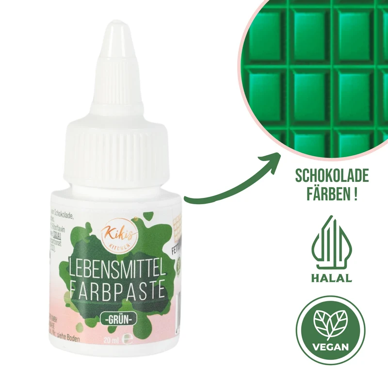 NEU: Kikis Lebensmittel Farbpaste - GRÜN - MHD 10/2026