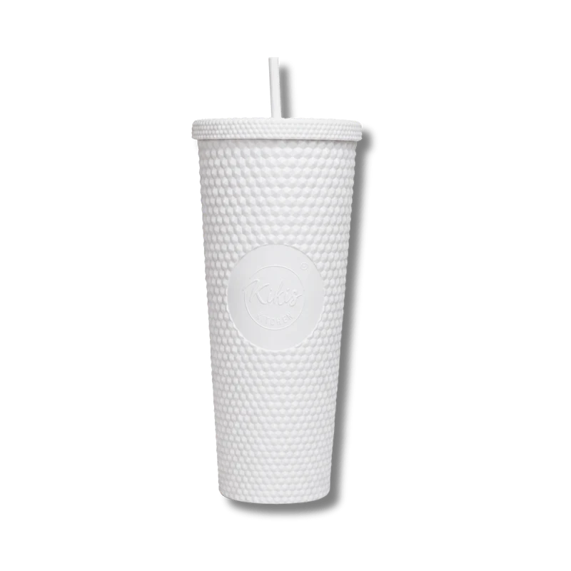 Neu: Kikis Coffee To Go Becher - Tumbler Cold Cup Bling - Weiß
