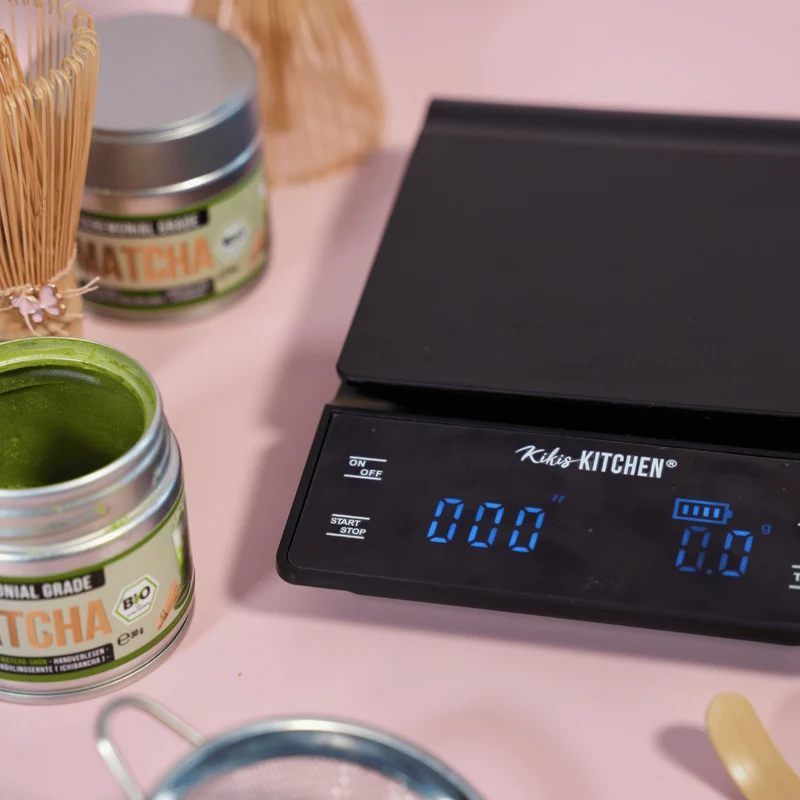 Kikis Matcha Waage – Digitale Feinwaage 0,1g (3kg)