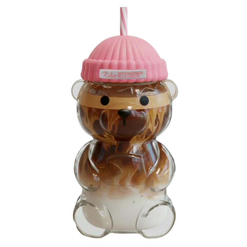 Kikis Bear Cup Glass - Rosa