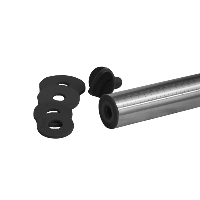 Kikis Edelstahl-Teigroller - Ausrollstab - BLACK EDITION
