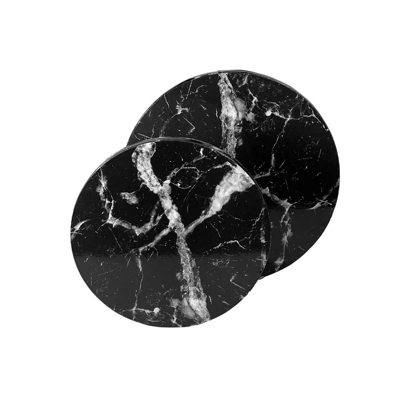 Kikis Cake Board - Mamor-Optik schwarz 25 cm