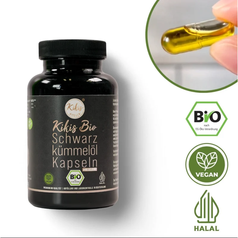 Kikis Schwarzkümmelöl Kapseln BIO - VEGAN