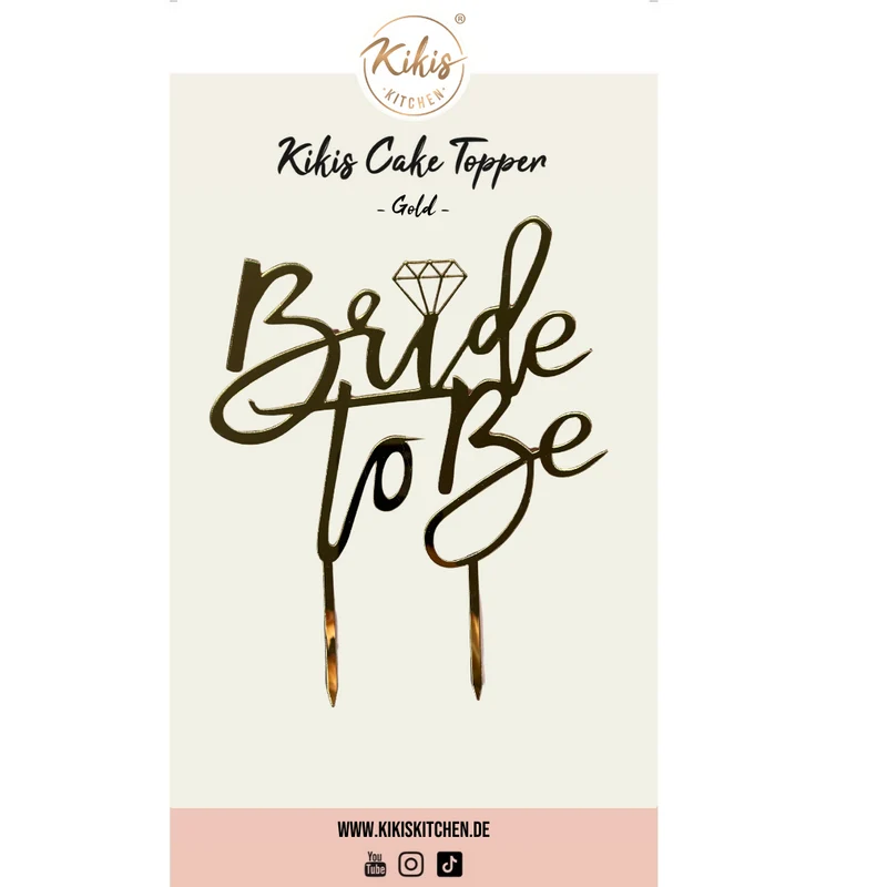 Kikis Cake Topper - Bride To Be in GOLD
