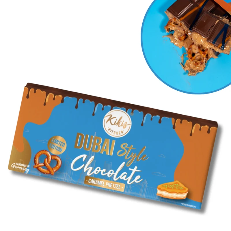 Kikis Dubai Style Chocolate - Caramel Pretzel 🍫