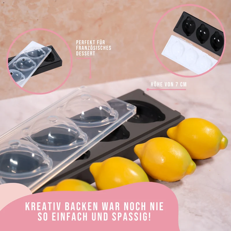 Kikis Zitronen Silikonform 5er