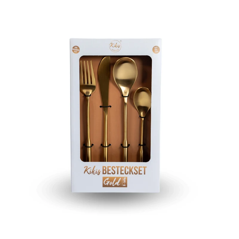 Neu: Kikis Besteckset 8 tlg - GOLD