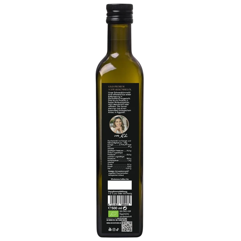 Kikis Schwarzkümmelöl 500ml UNGEFILTERT - BIO