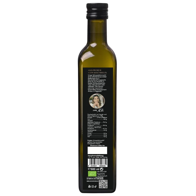Kikis Schwarzkümmelöl 500ml GEFILTERT - BIO