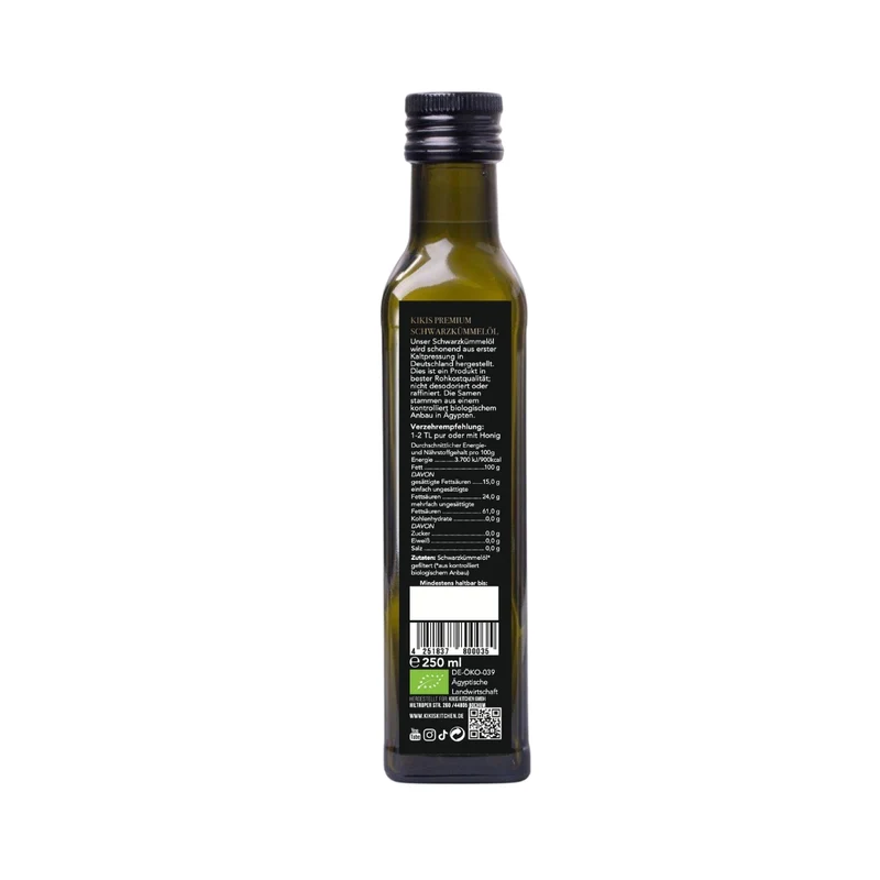 Kikis Schwarzkümmelöl 250ml GEFILTERT - BIO