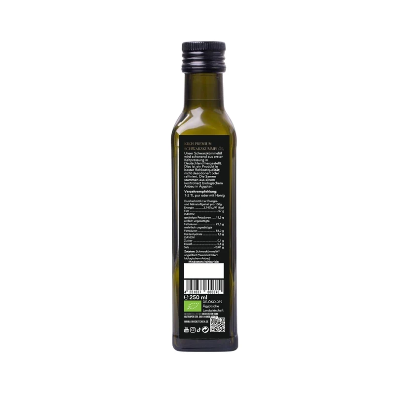 Kikis Schwarzkümmelöl 250ml UNGEFILTERT - BIO
