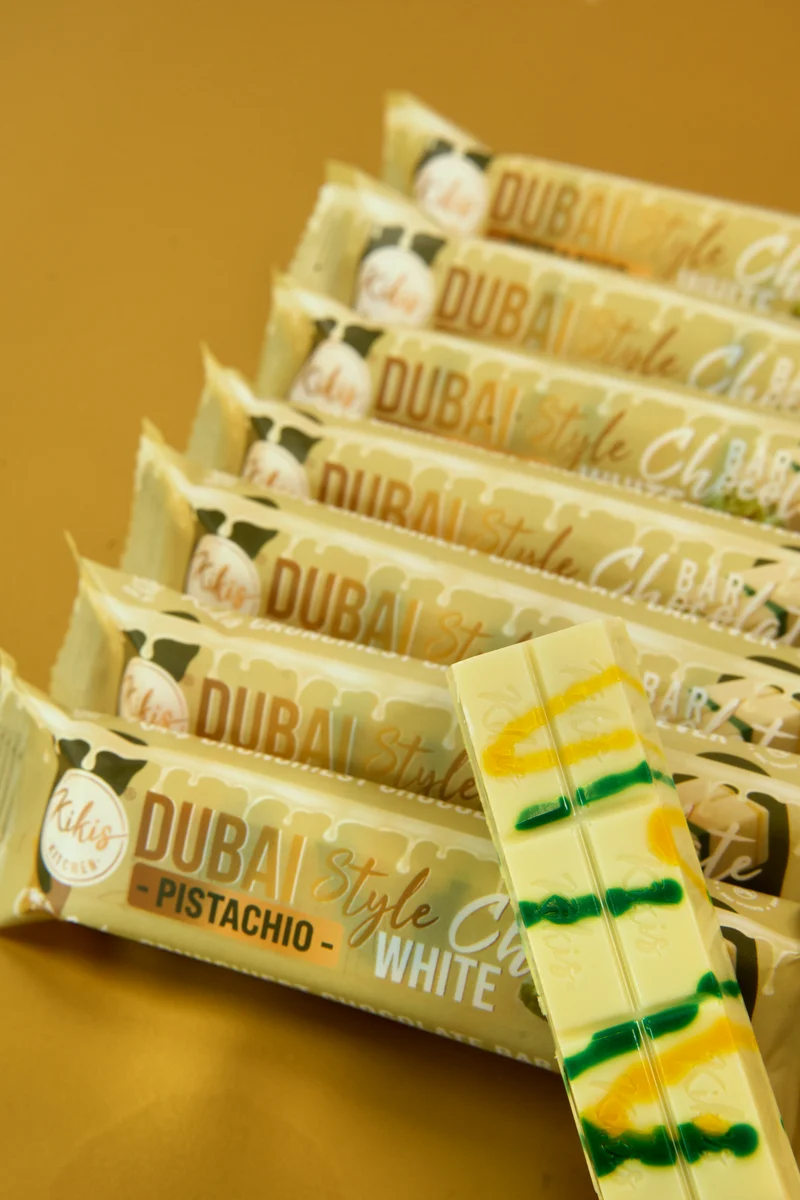 Kikis Dubai Style Bar Chocolate - White Pistachio 🍫