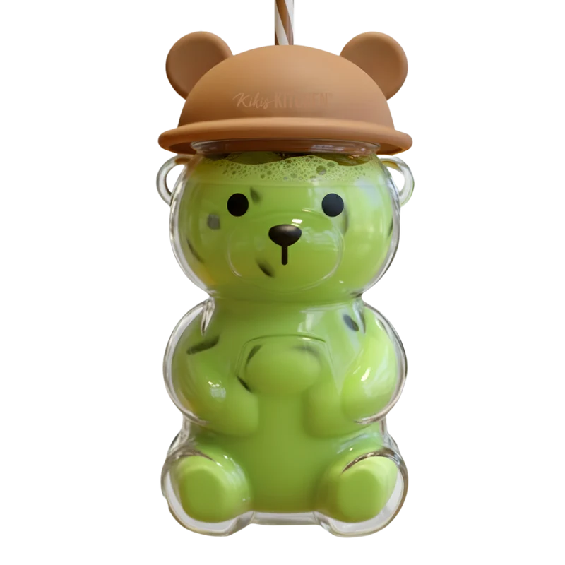 Kikis Bear Cup Glass - Braun