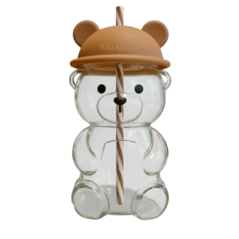Kikis Bear Cup Glass - Braun