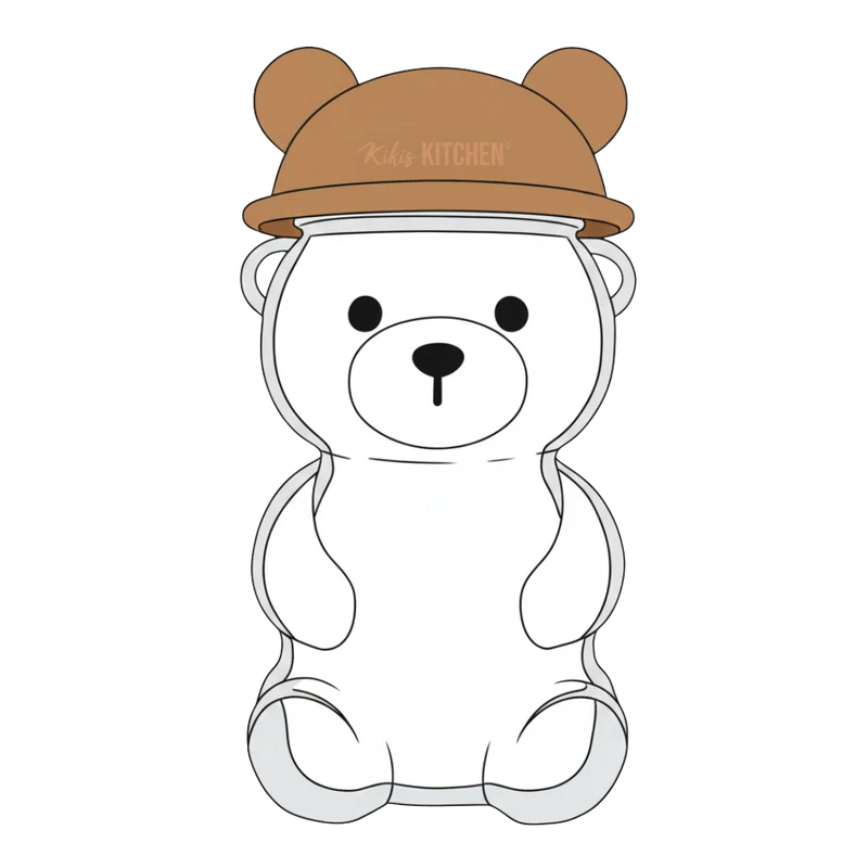 Kikis Bear Cup Glass - Braun