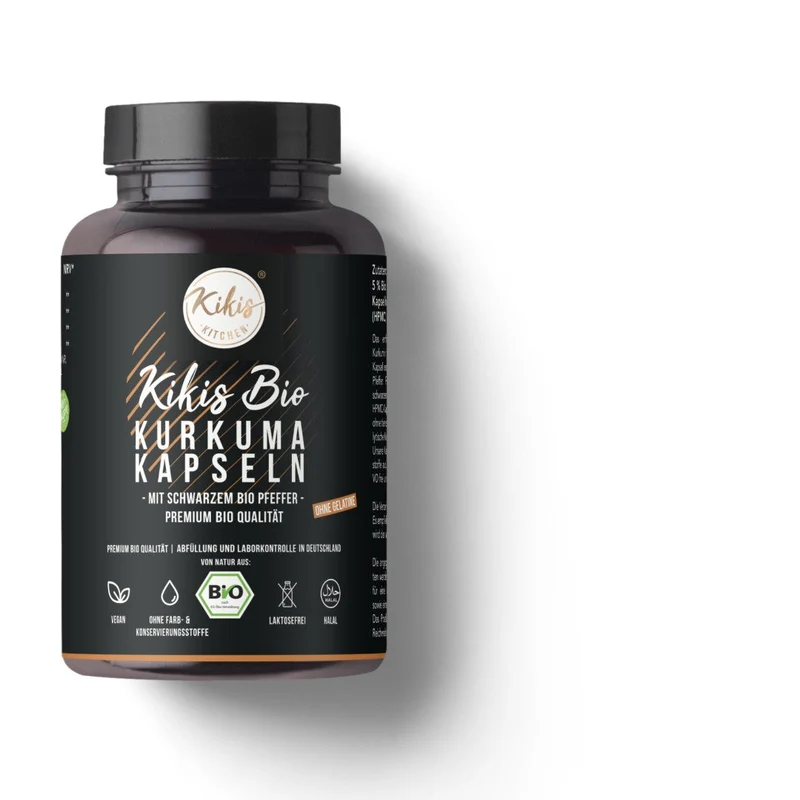 Kikis Kurkuma Kapseln mit schwarzem Pfeffer - BIO