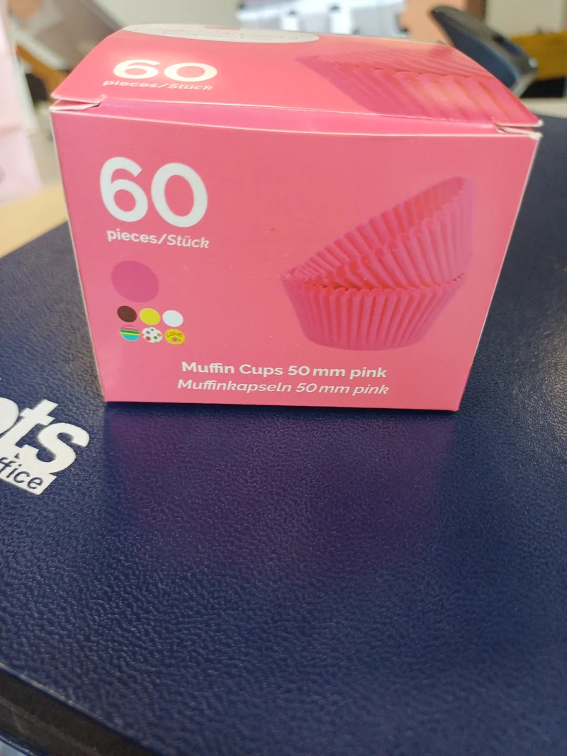 Muffin-Papier- förmchen rosapink Stapel 60 Stück