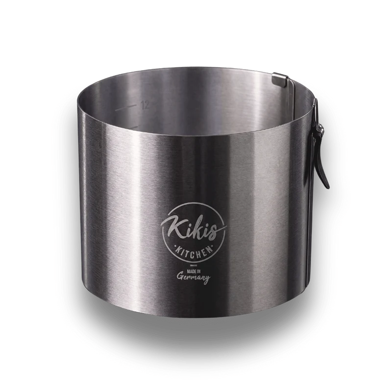 Kikis Tortenring XL mit Klemmhebel & Skala - Höhe 15cm