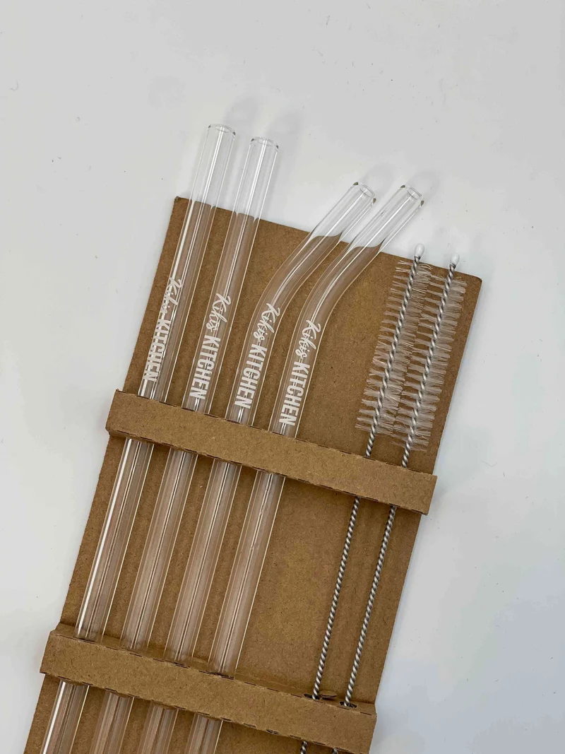 Kikis Glasstrohhalm 6er Set